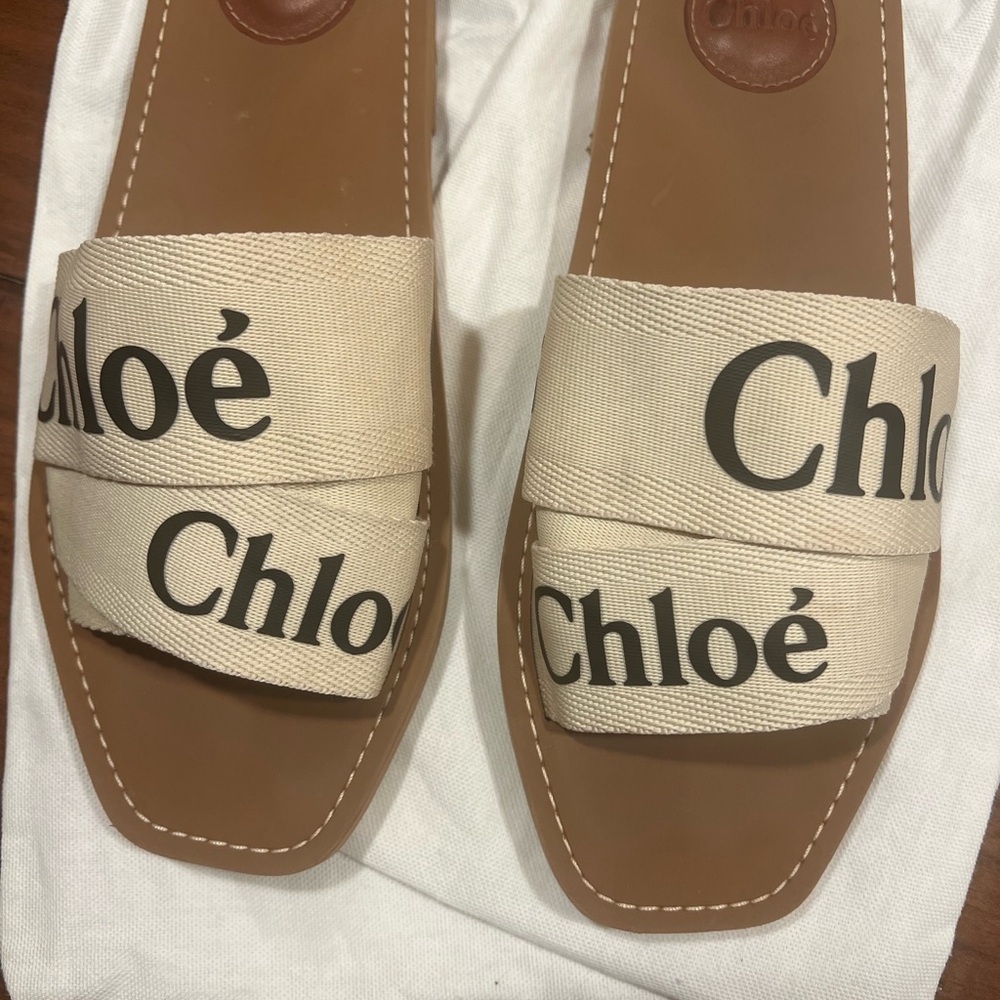 Chloé Women's Woody Logo Slide Sandals